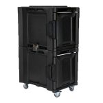 Tribeca TCB-600NDUO Önden Yüklemeli Tekerlekli Çiftli Thermobox, 95x134x127 cm, Siyah