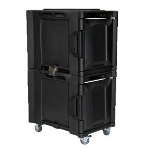 Tribeca TCB-600NDUO Önden Yüklemeli Tekerlekli Çiftli Thermobox, 95x134x127 cm, Siyah