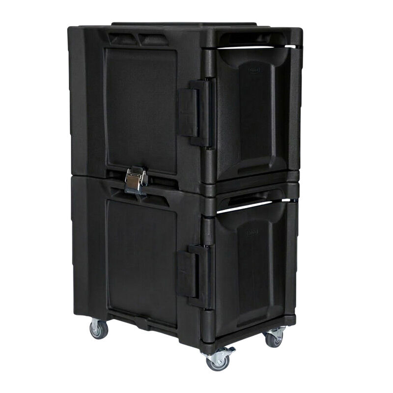Tribeca TCB-600NDUO Önden Yüklemeli Tekerlekli Çiftli Thermobox, 95x134x127 cm, Siyah