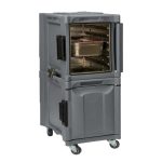 Tribeca TCB-600NPDUO Önden Yüklemeli Tekerlekli Çiftli Thermobox, 95x134x127 cm, Gri