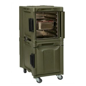 Tribeca TCB-600NPDUO Önden Yüklemeli Tekerlekli Çiftli Thermobox, 95x134x127 cm, Yeşil