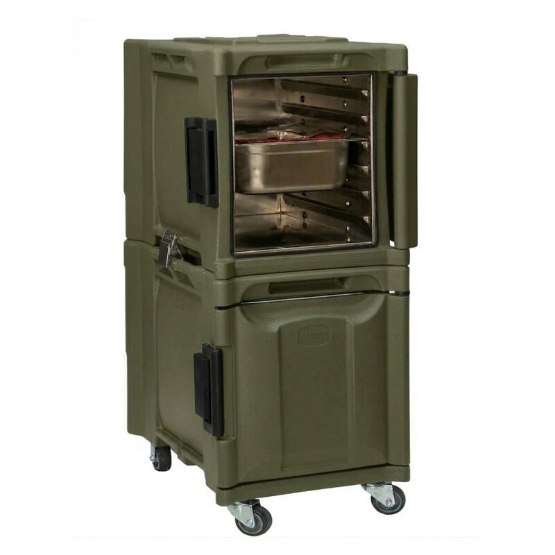 Tribeca TCB-600NPDUO Önden Yüklemeli Tekerlekli Çiftli Thermobox, 95x134x127 cm, Yeşil