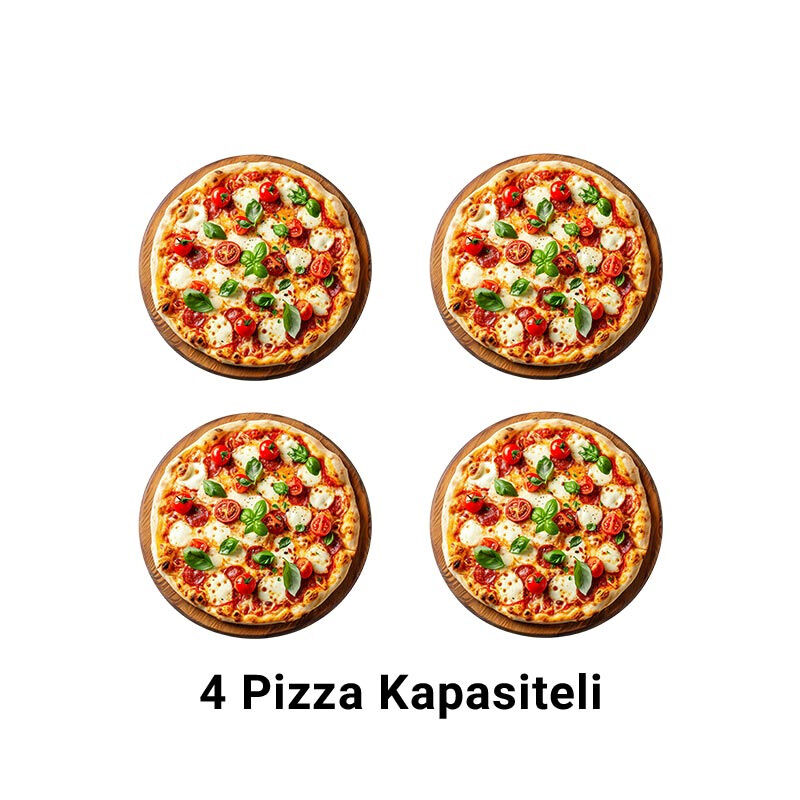 Vosco VCP-03 25 cm 4 Pizza Kapasiteli Taş Pizza Fırını, Elektrikli - Görsel 2