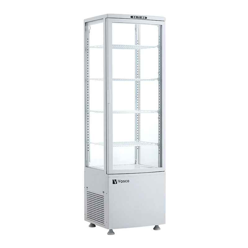 Vosco VFT-280L-B Dik Tip Soğuk Teşhir Dolabı, 280 L, Beyaz