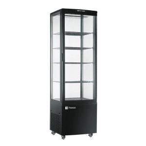 Vosco VFT-280L-S Dik Tip Soğuk Teşhir Dolabı, 280 L, Siyah