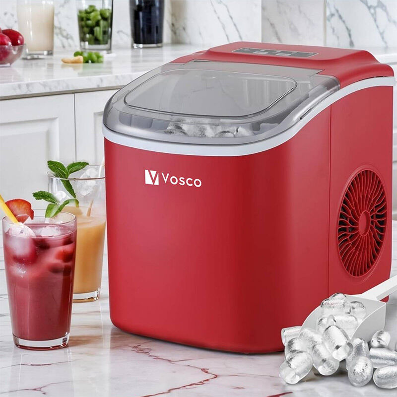 Vosco VHZB-12H Set Üstü Parmak Buz Makinesi, 12 kg/gün Kapasiteli, Kırmızı - Görsel 7