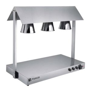 Vosco VLM-3S Üç Isıtıcı Lambalı Sıcak Teşhir Ünitesi, 105x50x70 cm